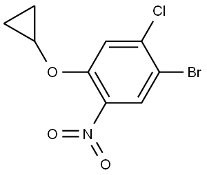 1-Bromo-2-chloro-4-cyclopropoxy-5-nitrobenzene Struktur