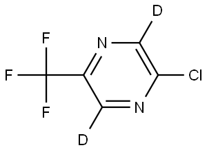 2-chloro-5-(trifluoromethyl)pyrazine-3,6-d2 Struktur