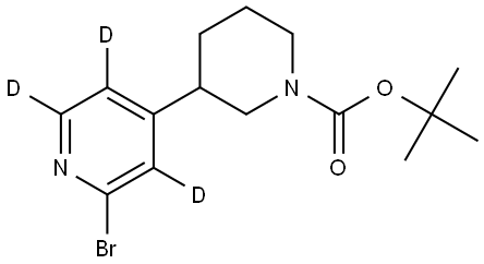 tert-butyl 3-(2-bromopyridin-4-yl-3,5,6-d3)piperidine-1-carboxylate Struktur