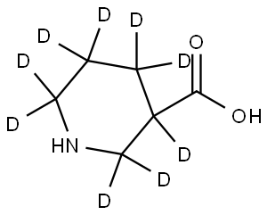 piperidine-3-carboxylic-2,2,3,4,4,5,5,6,6-d9 acid Struktur