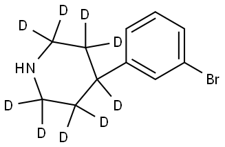 4-(3-bromophenyl)piperidine-2,2,3,3,4,5,5,6,6-d9 Struktur