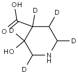 3-hydroxypiperidine-4-carboxylic-2,3,4,5,6-d5 acid Struktur