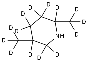 2,5-bis(methyl-d3)piperidine-2,3,3,4,4,5,6,6-d8 Struktur