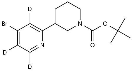 tert-butyl 3-(4-bromopyridin-2-yl-3,5,6-d3)piperidine-1-carboxylate Struktur