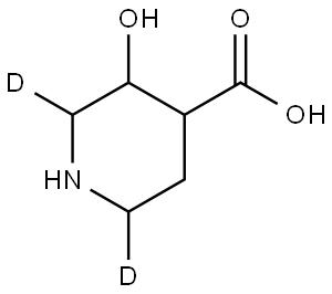 3-hydroxypiperidine-4-carboxylic-2,6-d2 acid Struktur