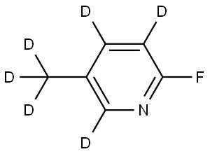 2-fluoro-5-(methyl-d3)pyridine-3,4,6-d3 Struktur