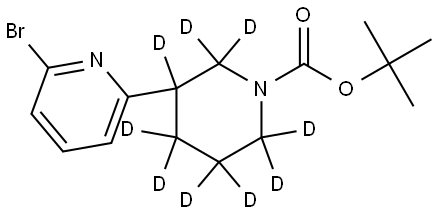 tert-butyl 3-(6-bromopyridin-2-yl)piperidine-1-carboxylate-2,2,3,4,4,5,5,6,6-d9 Struktur