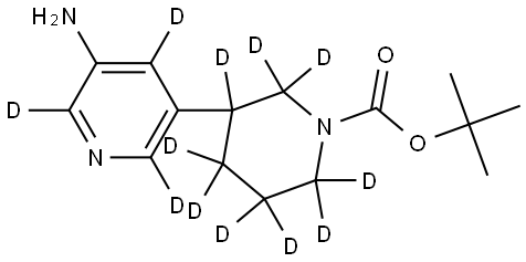 tert-butyl 3-(5-aminopyridin-3-yl-2,4,6-d3)piperidine-1-carboxylate-2,2,3,4,4,5,5,6,6-d9 Struktur