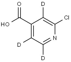 2-chloroisonicotinic-3,5,6-d3 acid Struktur