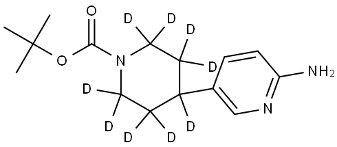 tert-butyl 4-(6-aminopyridin-3-yl)piperidine-1-carboxylate-2,2,3,3,4,5,5,6,6-d9 Struktur