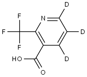 2-(trifluoromethyl)nicotinic-4,5,6-d3 acid Struktur