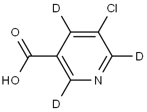 5-chloronicotinic-2,4,6-d3 acid Struktur