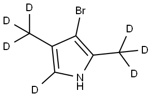 3-bromo-2,4-bis(methyl-d3)-1H-pyrrole-5-d Struktur