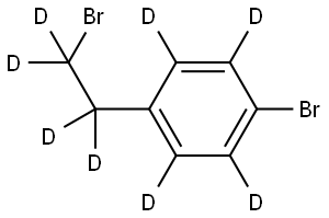 1-bromo-4-(2-bromoethyl-1,1,2,2-d4)benzene-2,3,5,6-d4 Struktur