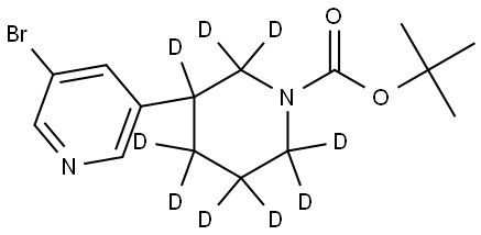 tert-butyl 3-(5-bromopyridin-3-yl)piperidine-1-carboxylate-2,2,3,4,4,5,5,6,6-d9 Struktur