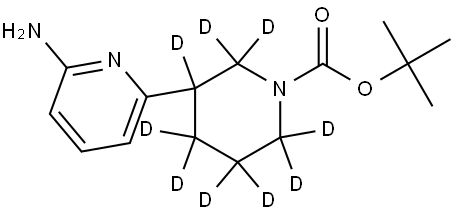 tert-butyl 3-(6-aminopyridin-2-yl)piperidine-1-carboxylate-2,2,3,4,4,5,5,6,6-d9 Struktur