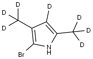 2-bromo-3,5-bis(methyl-d3)-1H-pyrrole-4-d Struktur