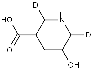 5-hydroxypiperidine-3-carboxylic-2,6-d2 acid Struktur