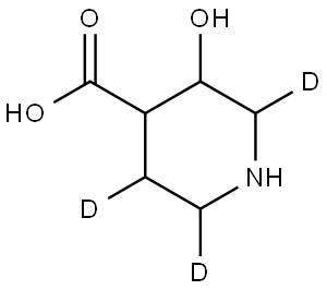 3-hydroxypiperidine-4-carboxylic-2,5,6-d3 acid Struktur