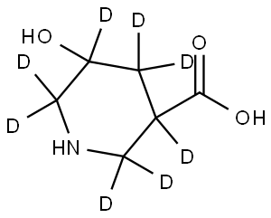 5-hydroxypiperidine-3-carboxylic-2,2,3,4,4,5,6,6-d8 acid Struktur