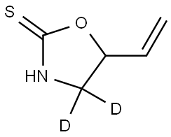 5-vinyloxazolidine-2-thione-4,4-d2 Struktur