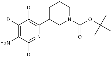 tert-butyl 3-(5-aminopyridin-2-yl-3,4,6-d3)piperidine-1-carboxylate Struktur