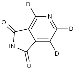 1H-pyrrolo[3,4-c]pyridine-1,3(2H)-dione-4,6,7-d3 Struktur