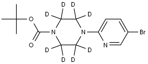 tert-butyl 4-(5-bromopyridin-2-yl)piperazine-1-carboxylate-2,2,3,3,5,5,6,6-d8 Struktur