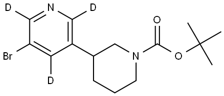 tert-butyl 3-(5-bromopyridin-3-yl-2,4,6-d3)piperidine-1-carboxylate Struktur