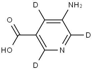 5-aminonicotinic-2,4,6-d3 acid Struktur