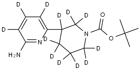 tert-butyl 3-(6-aminopyridin-2-yl-3,4,5-d3)piperidine-1-carboxylate-2,2,3,4,4,5,5,6,6-d9 Struktur