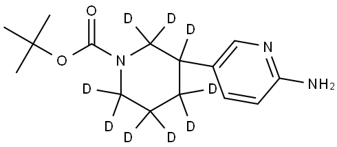 tert-butyl 3-(6-aminopyridin-3-yl)piperidine-1-carboxylate-2,2,3,4,4,5,5,6,6-d9 Struktur