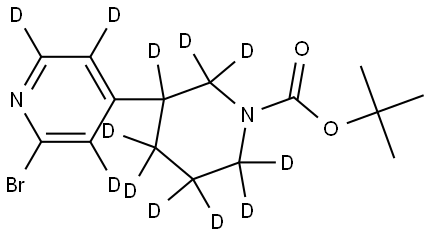 tert-butyl 3-(2-bromopyridin-4-yl-3,5,6-d3)piperidine-1-carboxylate-2,2,3,4,4,5,5,6,6-d9 Struktur