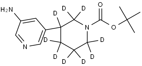 tert-butyl 3-(5-aminopyridin-3-yl)piperidine-1-carboxylate-2,2,3,4,4,5,5,6,6-d9 Struktur