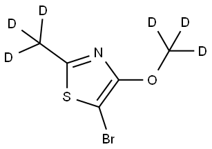 5-bromo-4-(methoxy-d3)-2-(methyl-d3)thiazole Struktur