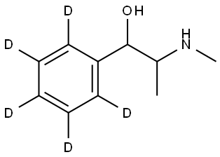 2-(methylamino)-1-(phenyl-d5)propan-1-ol Struktur