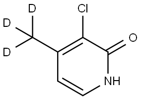 3-chloro-4-(methyl-d3)pyridin-2-ol Struktur