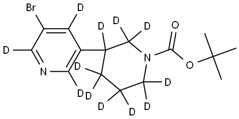 tert-butyl 3-(5-bromopyridin-3-yl-2,4,6-d3)piperidine-1-carboxylate-2,2,3,4,4,5,5,6,6-d9 Struktur