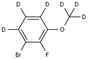 1-bromo-2-fluoro-3-(methoxy-d3)benzene-4,5,6-d3 Struktur