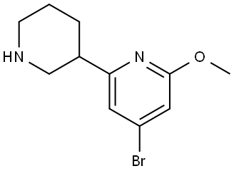 4-bromo-2-methoxy-6-(piperidin-3-yl)pyridine Struktur