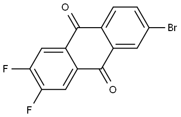 6-bromo-2,3-difluoroanthracene-9,10-dione Struktur