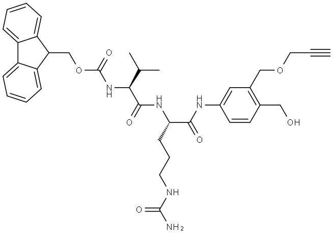 Fmoc-Val-Cit-Propargoxy methyl-PAB-OH Struktur