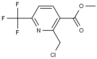 3-Pyridinecarboxylic acid, 2-(chloromethyl)-6-(trifluoromethyl)-, methyl ester Struktur