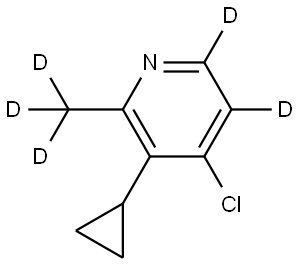 4-chloro-3-cyclopropyl-2-(methyl-d3)pyridine-5,6-d2 Struktur