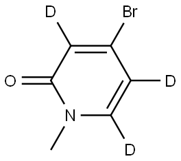 4-bromo-1-methylpyridin-2(1H)-one-3,5,6-d3 Struktur