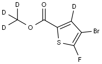 methyl-d3 4-bromo-5-fluorothiophene-2-carboxylate-3-d Struktur