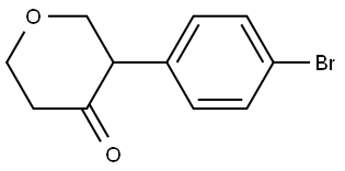 3-(4-bromophenyl)tetrahydro-4H-pyran-4-one Struktur