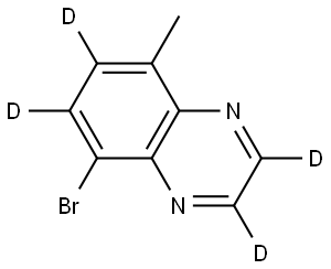 5-bromo-8-methylquinoxaline-2,3,6,7-d4 Struktur