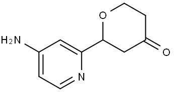 2-(4-aminopyridin-2-yl)tetrahydro-4H-pyran-4-one Struktur