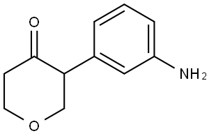 3-(3-aminophenyl)tetrahydro-4H-pyran-4-one Struktur